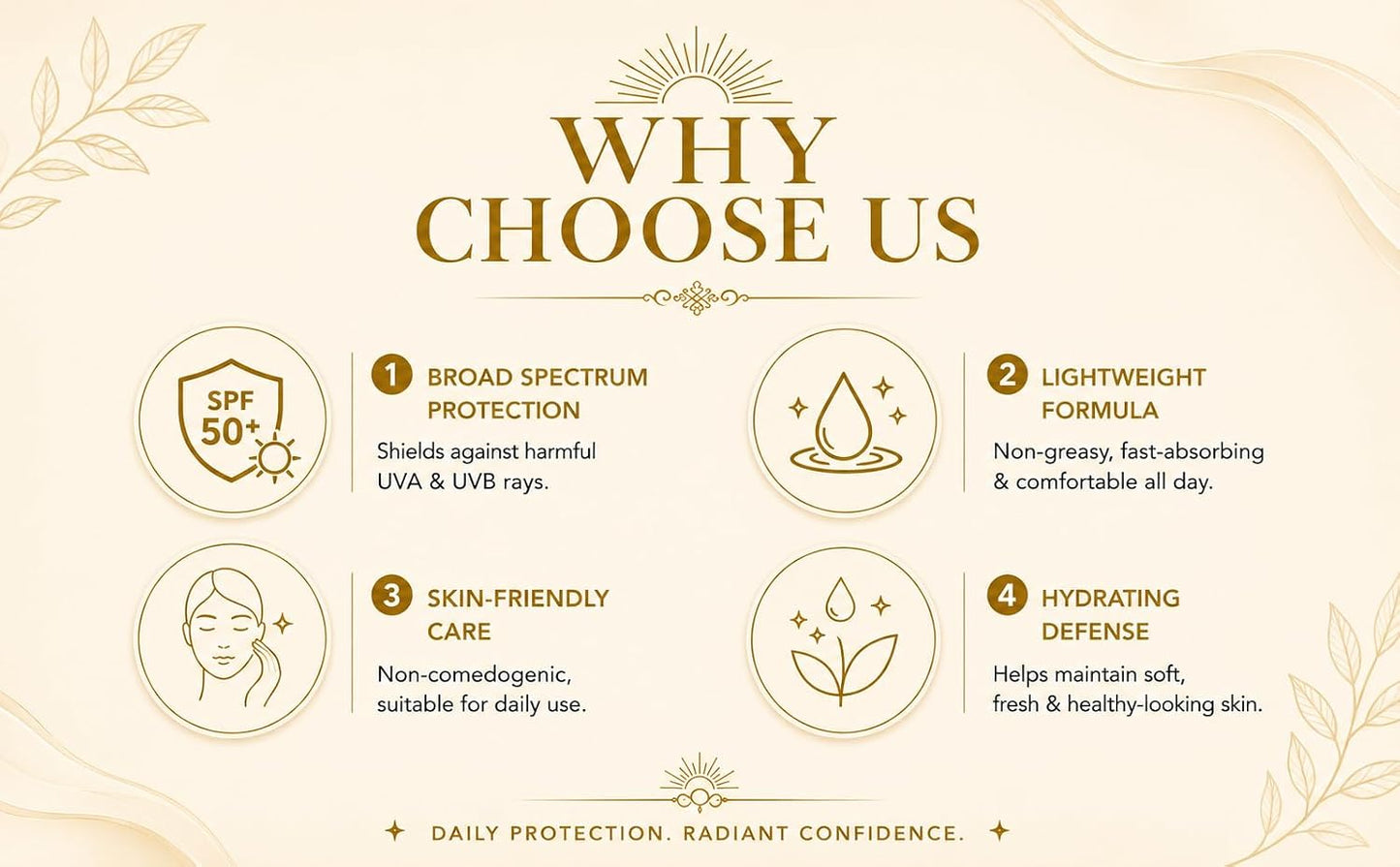 Sun Protect+ Ultra Light Sunscreen, SPF 50 PA+++, 50g