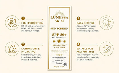 Sun Protect+ Ultra Light Sunscreen, SPF 50 PA+++, 50g