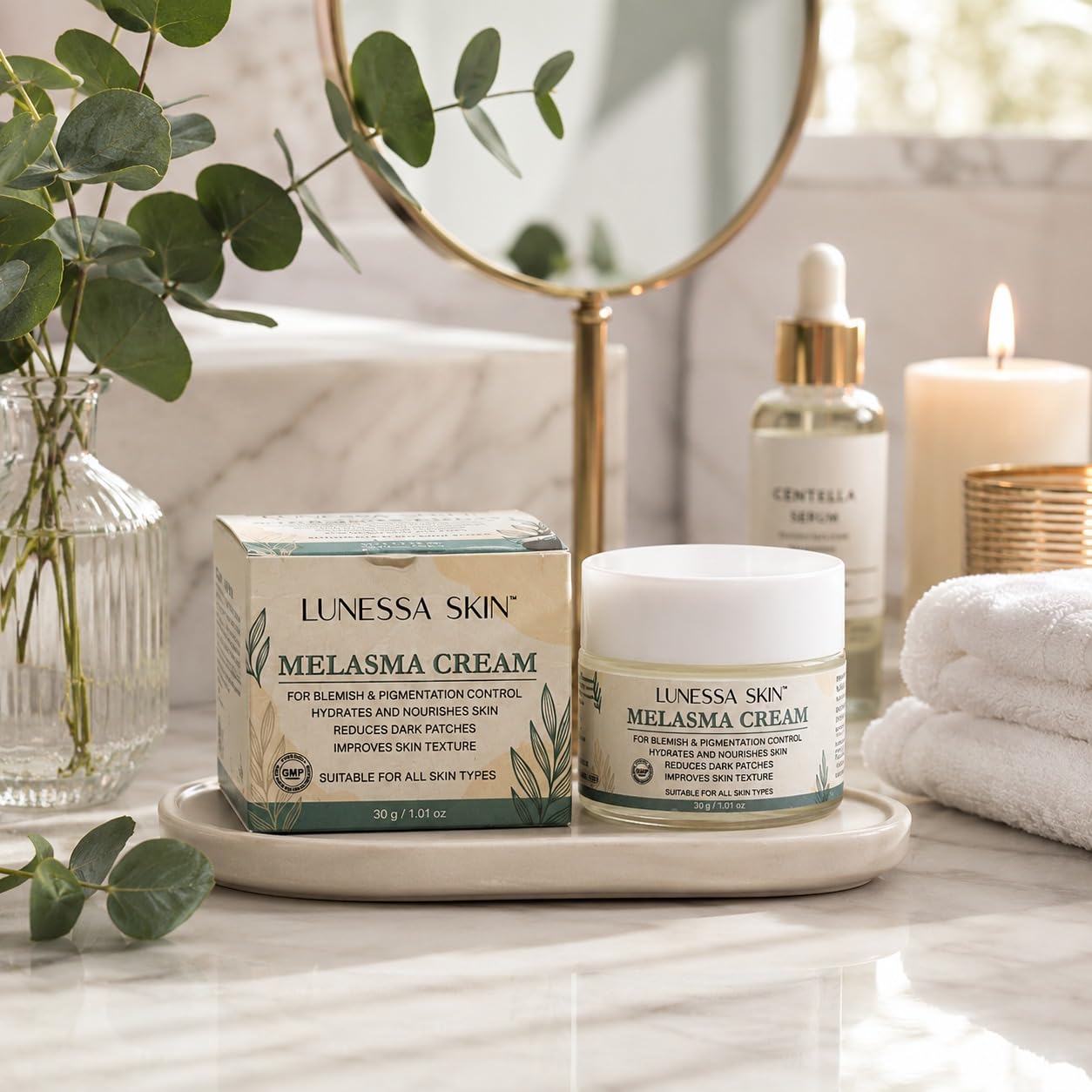 Melasma Cream for Face Dark Spot & Hyperpigmentation Cream Blemish & Pigmentation Control Hydrates & Nourishes Skin Improves Skin Texture 30g