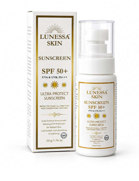 Lunessa Skin Ultra Protect Sunscreen Melasma SPF 50+ | Broad Spectrum UVA/UVB Protection | 50g